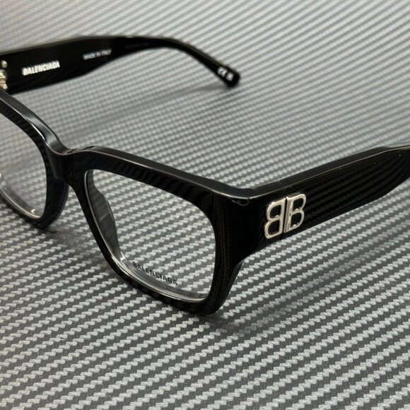 BALENCIAGA New Black Gold Women's 54 mm Medium Eyeglasses - Picture 1 of 5